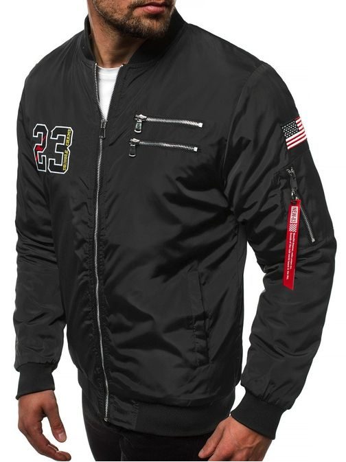 Trendi fekete bomber dzseki NM/802