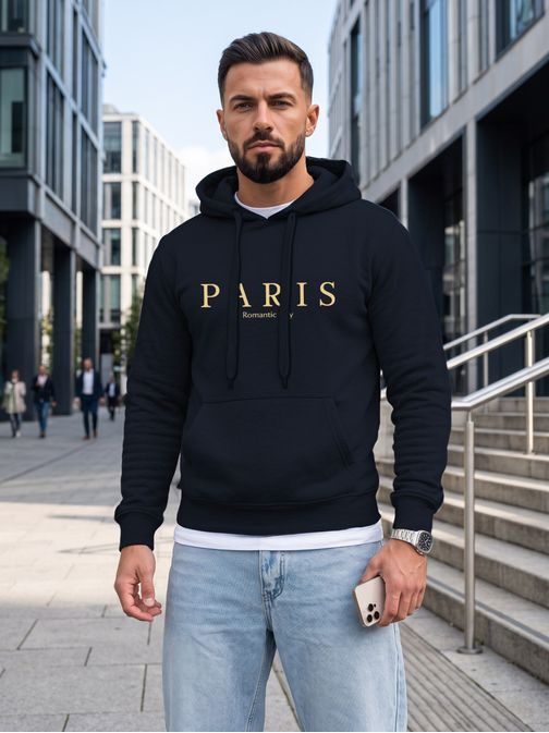 Gránátvörös kapucnis pulóver „Paris” felirattal