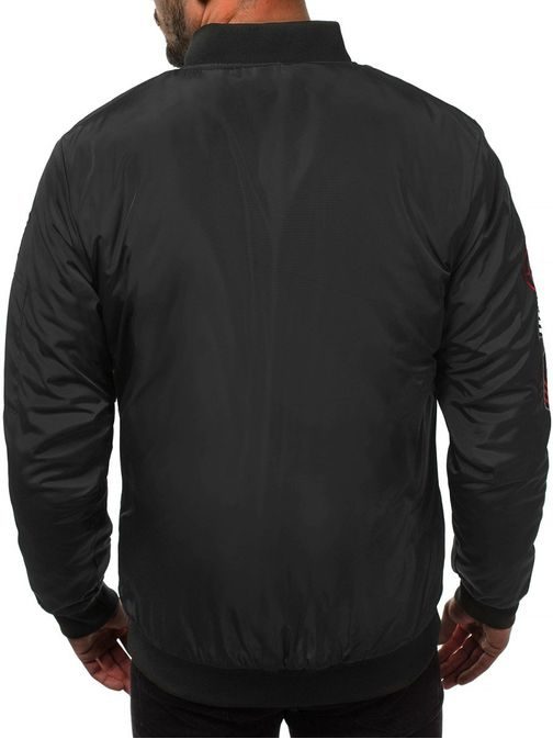 Trendi fekete bomber dzseki NM/802