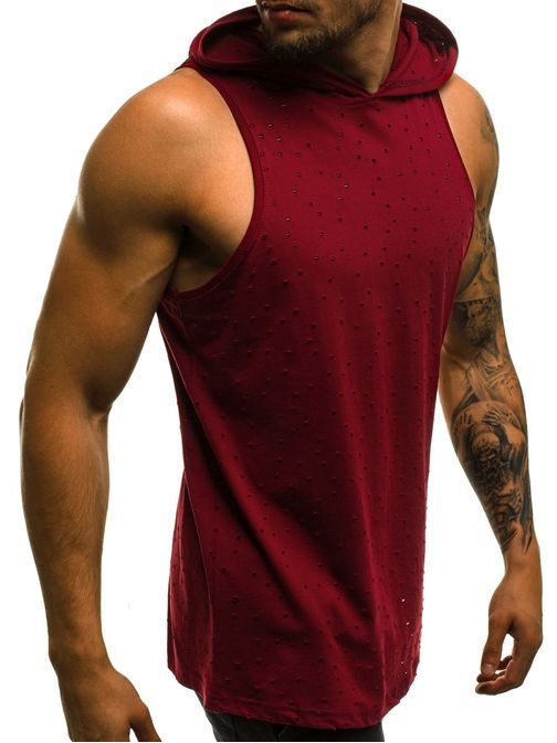 Bordó kapucnis atléta apró lyukacsos kivitelben O/2647