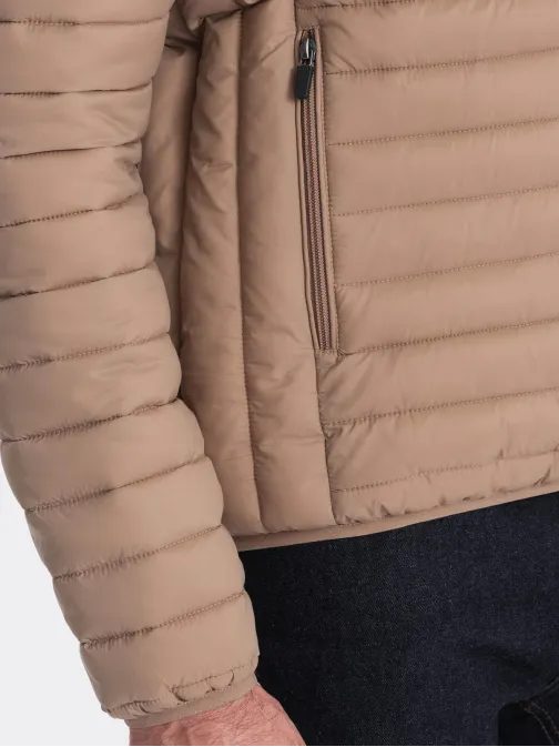 Barna férfi bomber dzseki V4 JALP-22FW-007