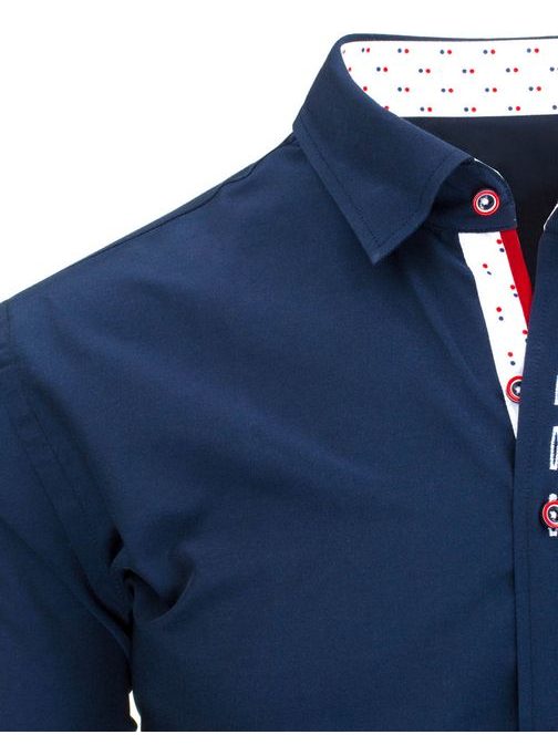 Elegáns sötét kék férfi ing