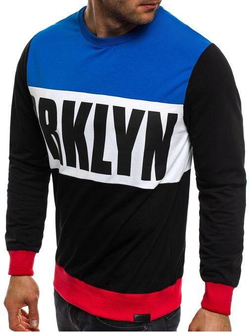 Három színű sportos pulóver BRKLYN ATHLETIC 848