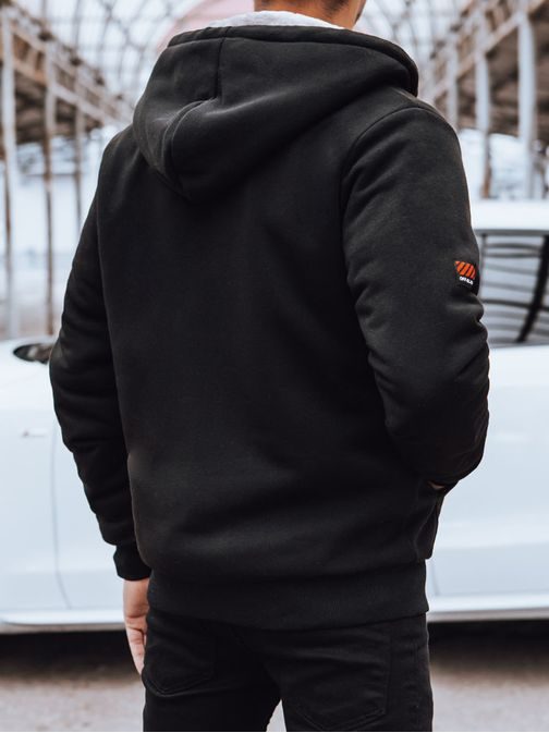 Fekete férfi kapucnis felső off black