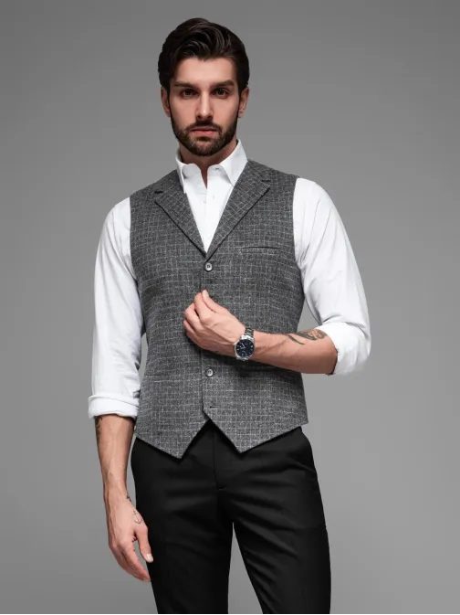Elegáns fekete egyedi mellény V3 BLZV-0110