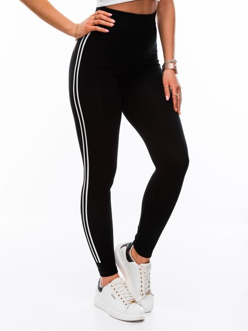 Egyszerű fekete női leggings PLR129