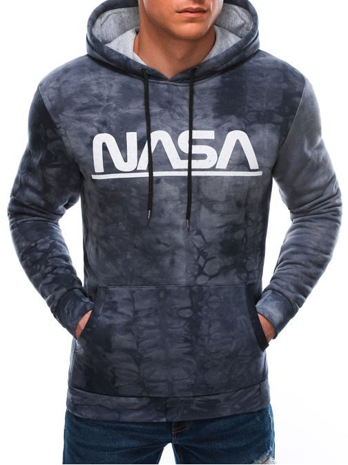 Eredeti kék kapucnis pulóver Nasa B1478