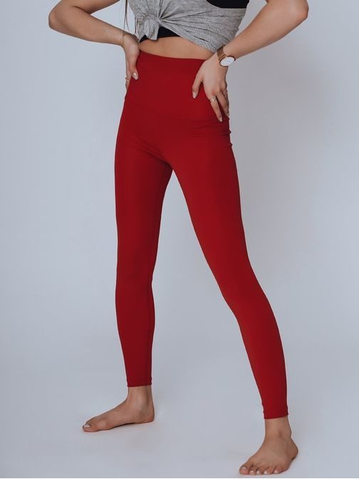Egyszerű piros női leggings Meda