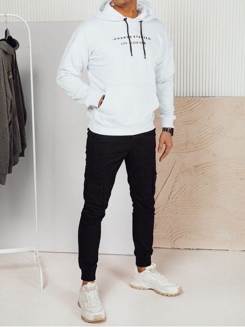 Egyedi fehér kapucnis pulóver egyedi felirattal