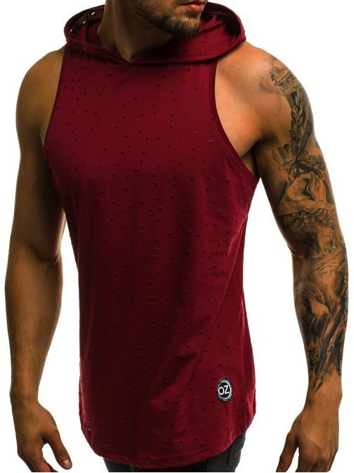 Bordó kapucnis atléta apró lyukacsos kivitelben O/2647