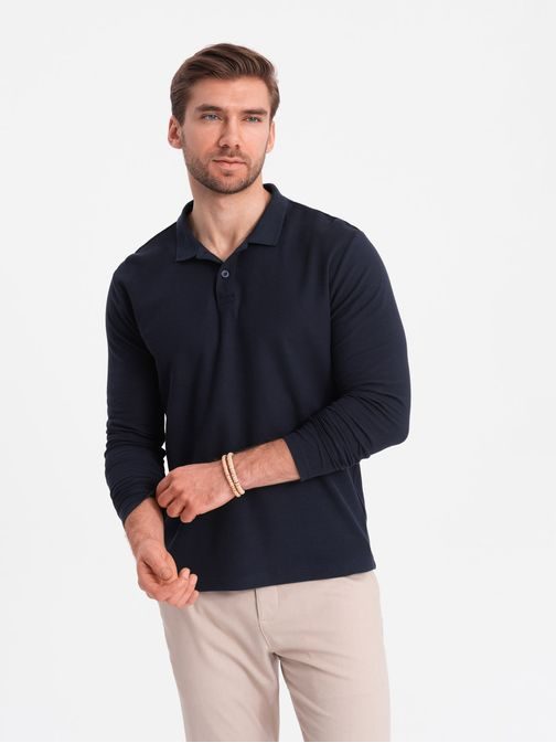 Sötét kék  hosszú ujjú pólóing V3 OM-POBL-0114