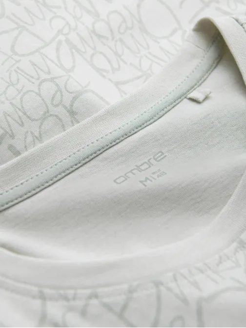 Zöld mintás póló zsebbel  V4 TSFP-0188