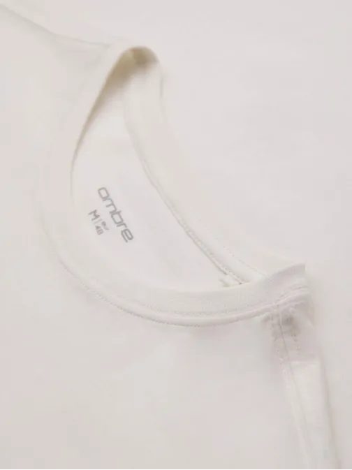 Fehér póló kontrasztos kéttónusú felirattal V2 TSPT-0248