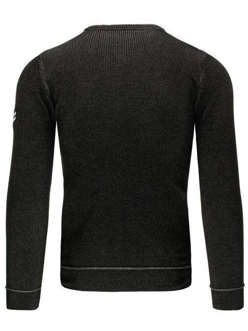 Stílusos fekete pulóver