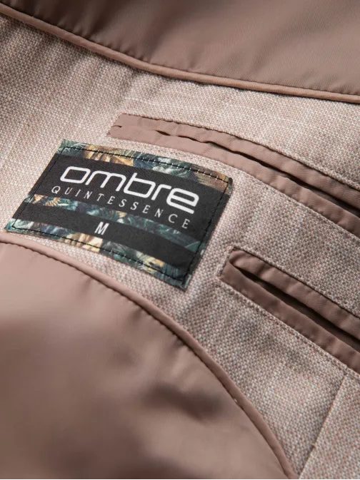 Előkelő bézs regular zakó V2 BLZB-0128