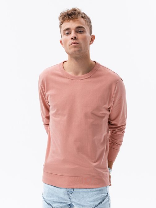 Kényelmes rózsaszínű pulóver B1153