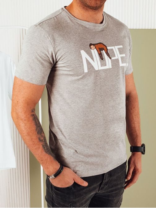 Egyedi szürke póló eredeti felirattal