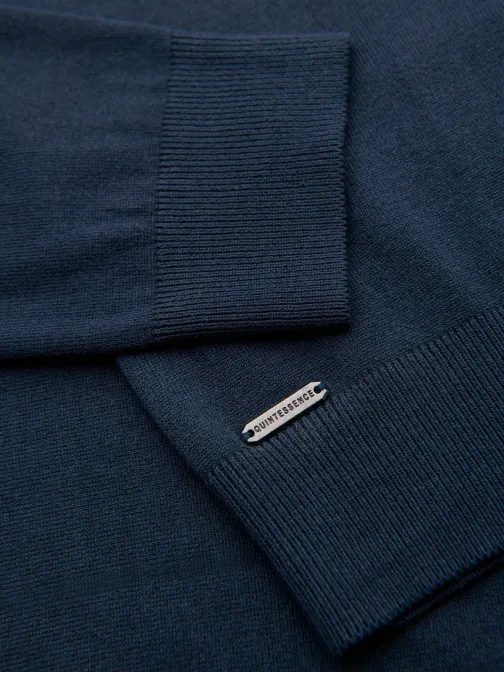 Férfi sötétkék gombos kardigán V1 SWCD-0126