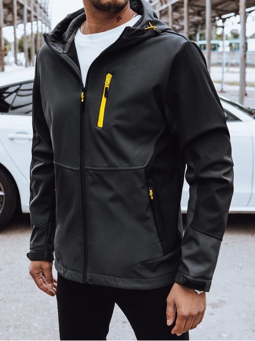 Divatos szürke férfi softshell kabát
