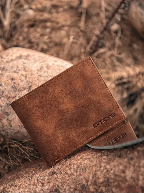 Elegáns barna pénztárca A607
