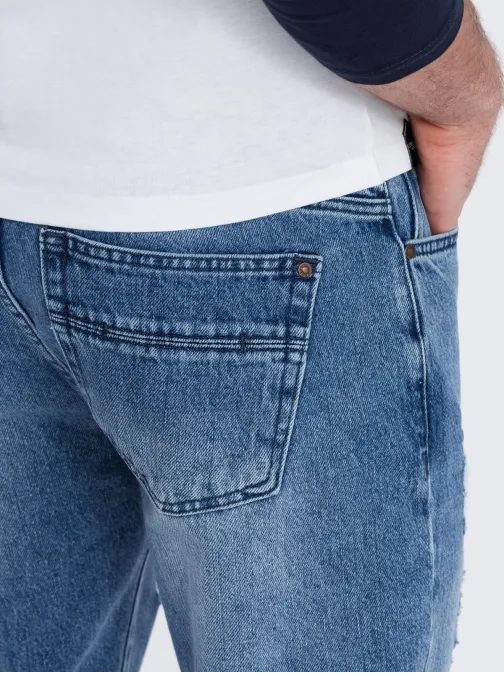 Indigó kék tépett farmernadrág  P1028