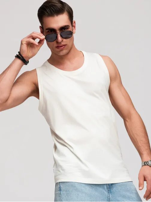 Basic fehér tank top V1 OM-tsbt-0272