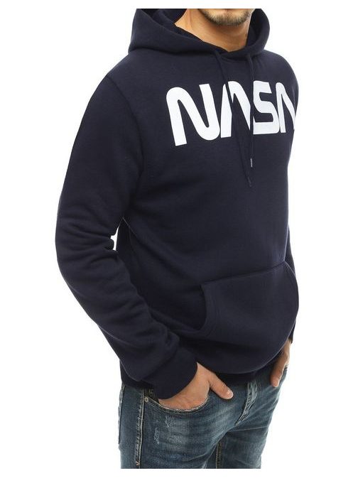 Sötét kék kapucnis pulóver NASA