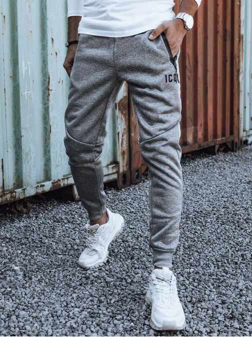 Trendi szürke melegítő nadrág felirattal