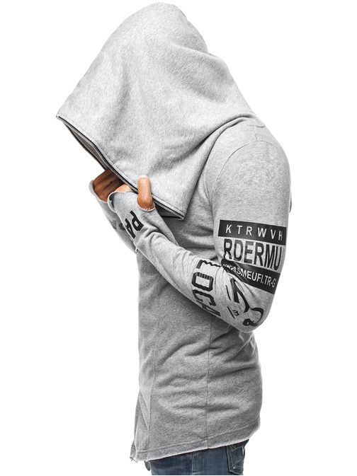 Hosszított szürke férfi kardigán J.STYLE 2036