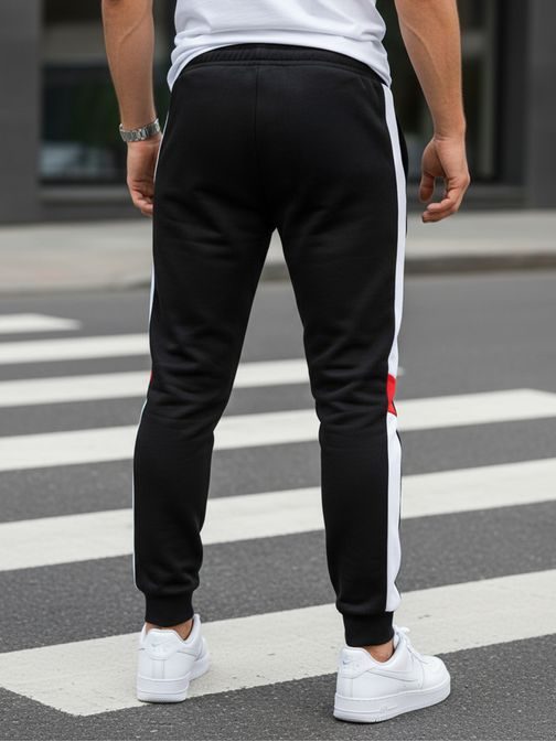 Férfi dizájner melegítőnadrág fekete színben