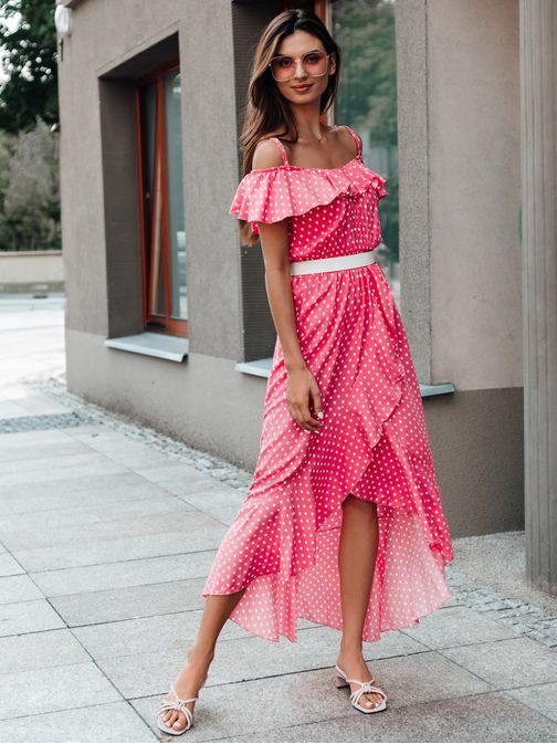 Modern rózsaszín női ruha DLR037