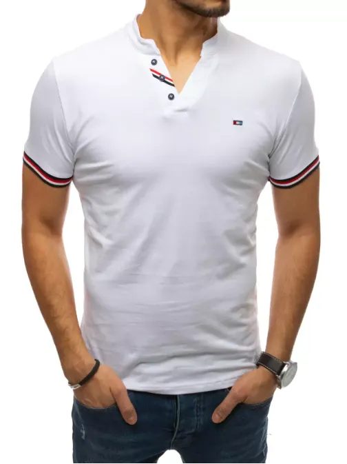 Elegáns fehér galléros póló