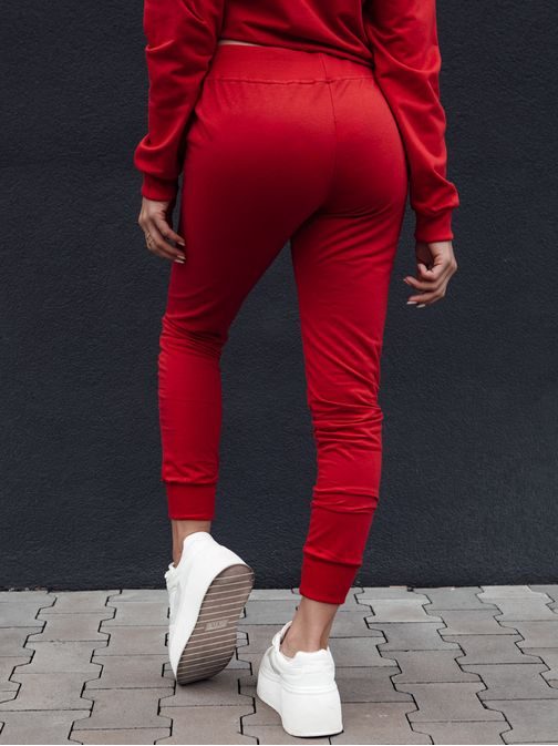 Stílusos piros női melegítő nadrág Relax Mode