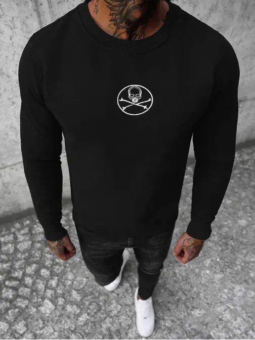 Fekete pulóver eredeti lenyomattal NB/MF2002