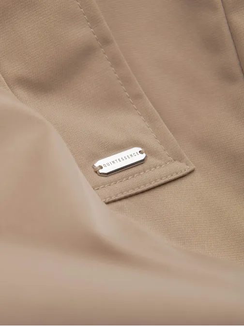 Divatos átmeneti sötét bézs kabát C269