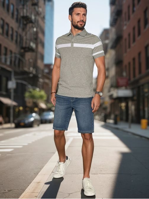 Divatos szürke férfi pólóing