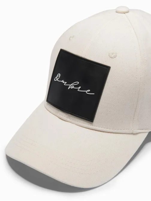 Férfi krémsapka nagy folttal V4 ACCS-0101