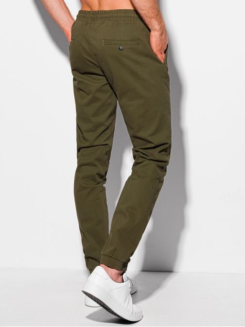 Kényelmes khaki zöld jogger nadrág P1091