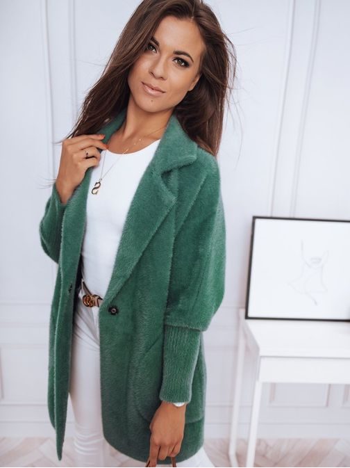 Különleges zöld női kabát Ala Alpaka Rita