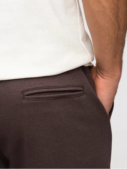 Kötött barna férfi rövidnadrág V5 SRSK-0124