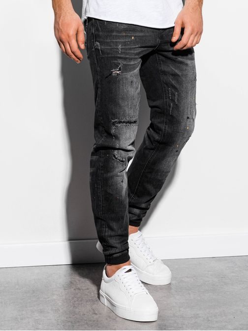 Fekete koptatott farmer nadrág p859