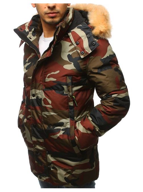 Terepmintás parka kabát