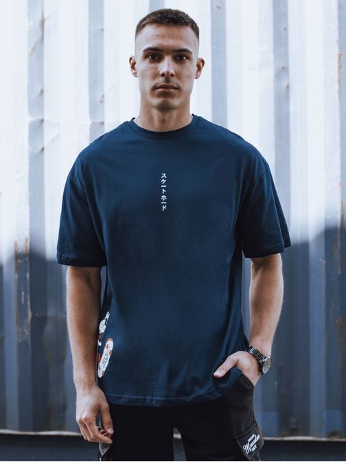 Egyedi sötét kék póló