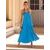 Stílusos kék női nyári ruha DLR064