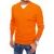 Narancssárga pulóver v-nyakkivágással
