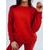 Egyszerű piros női pulóver Fashion