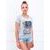 Különleges szürke női póló lenyomattal SLR024