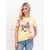 Sárga női póló eredeti lenyomattal SLR014