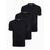 Fekete galléros póló szett- hármas csomagolás Z28-V10