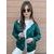 Sötétzöld kétoldalas női steppelt kabát Natina